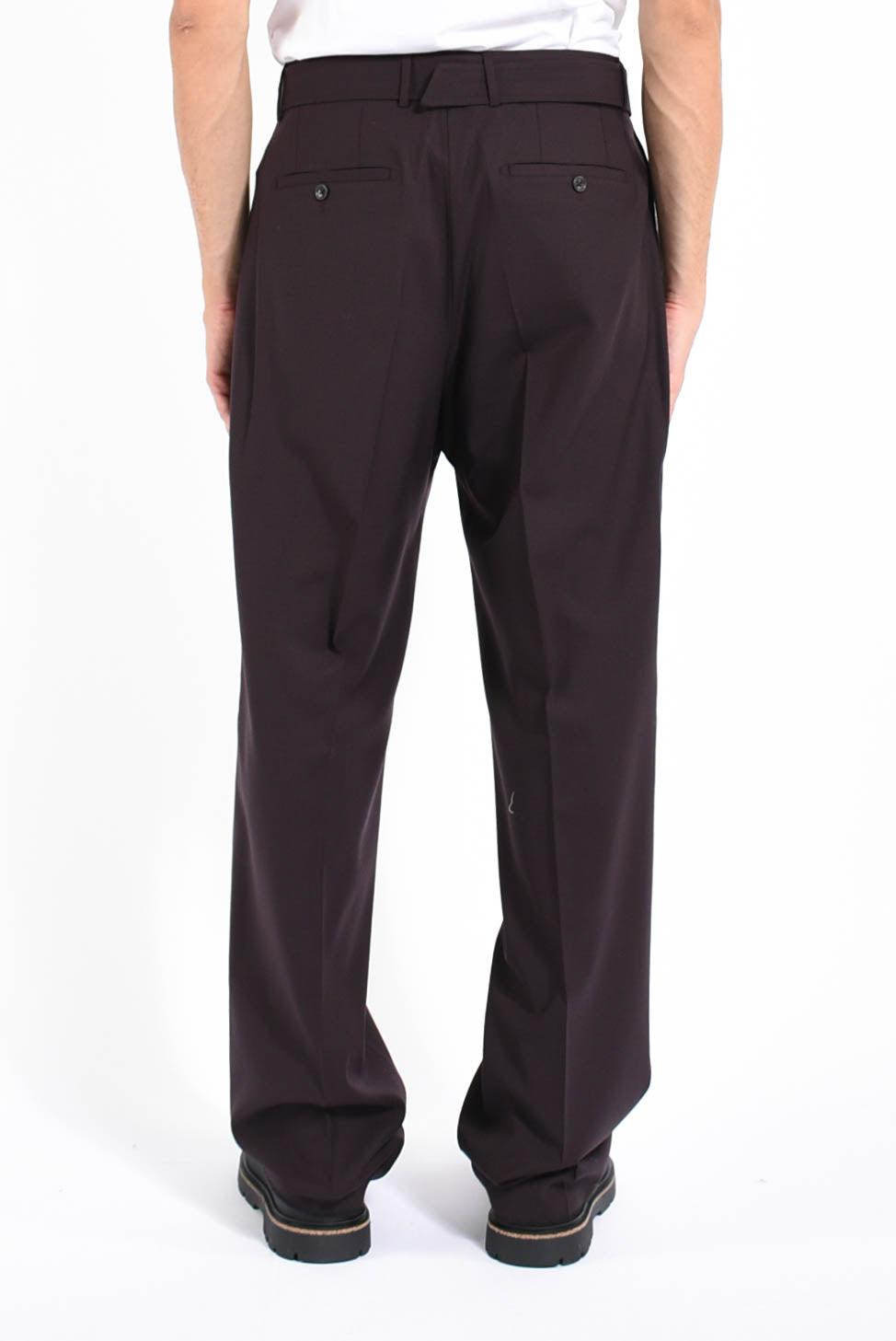 pantaloni in lana vergine