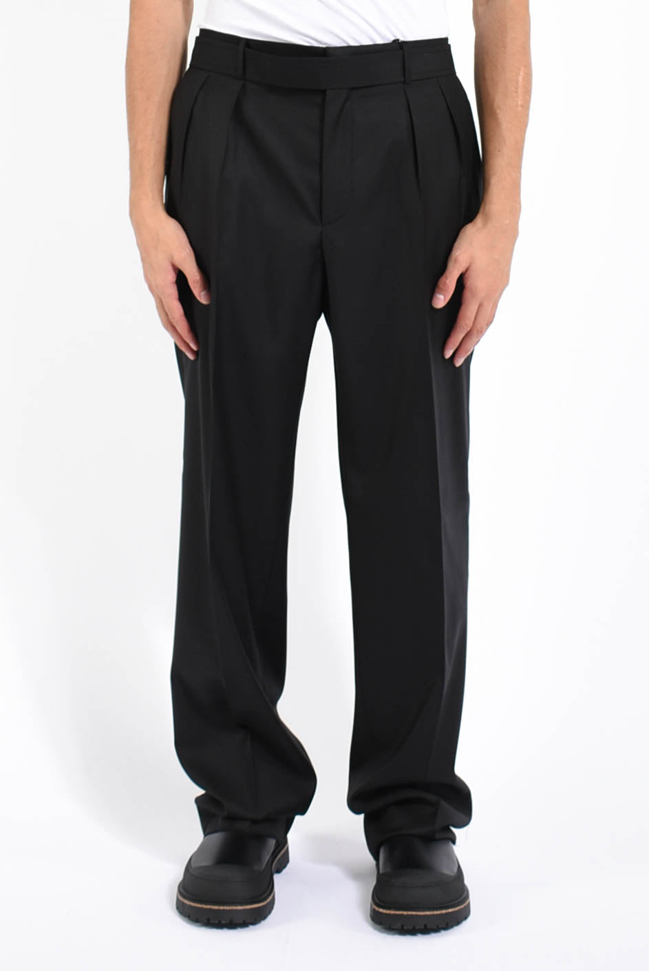 pantaloni in lana vergine