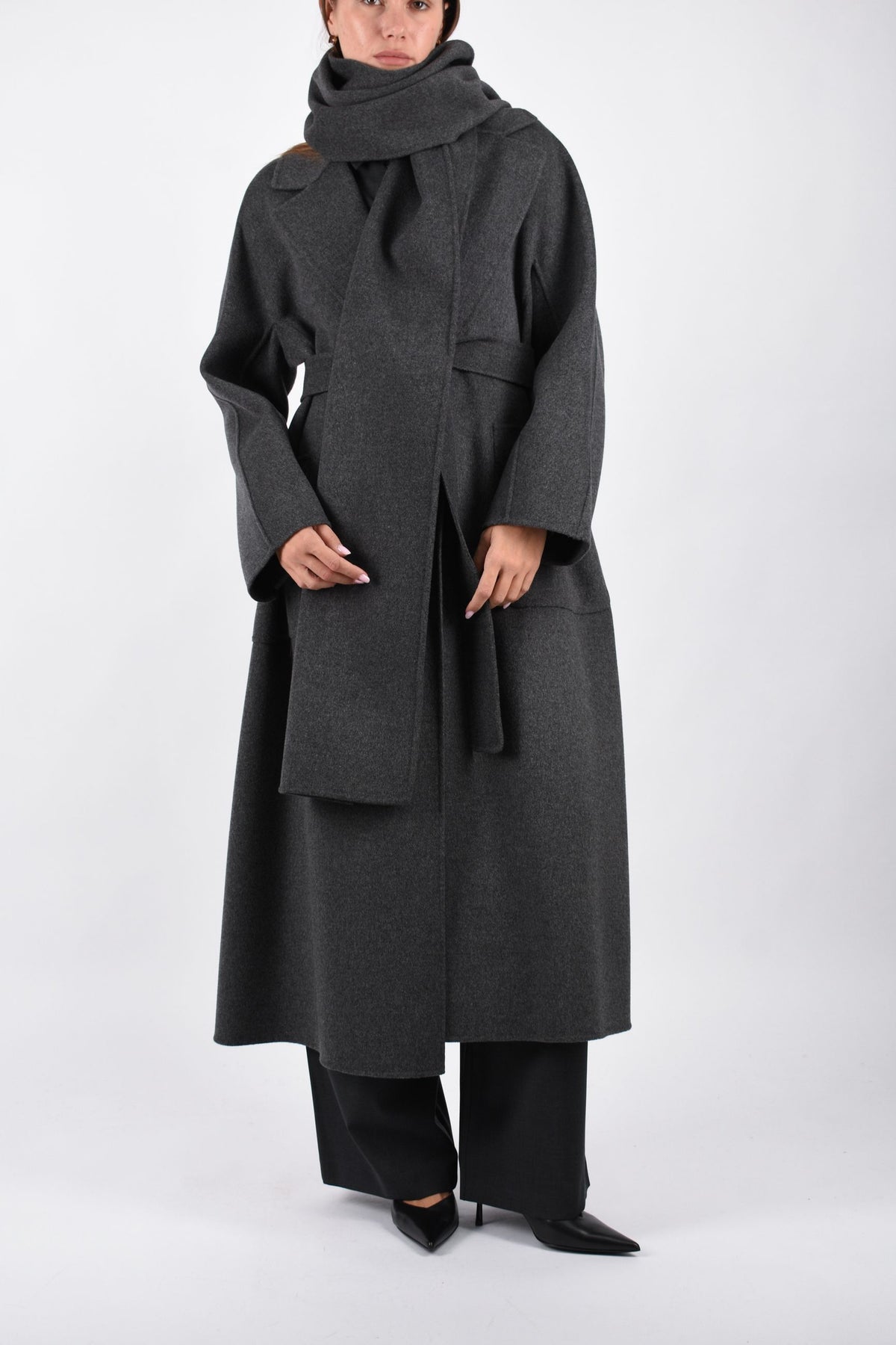 Cappotto lungo in lana double  SMMPEONIE 2629016113600