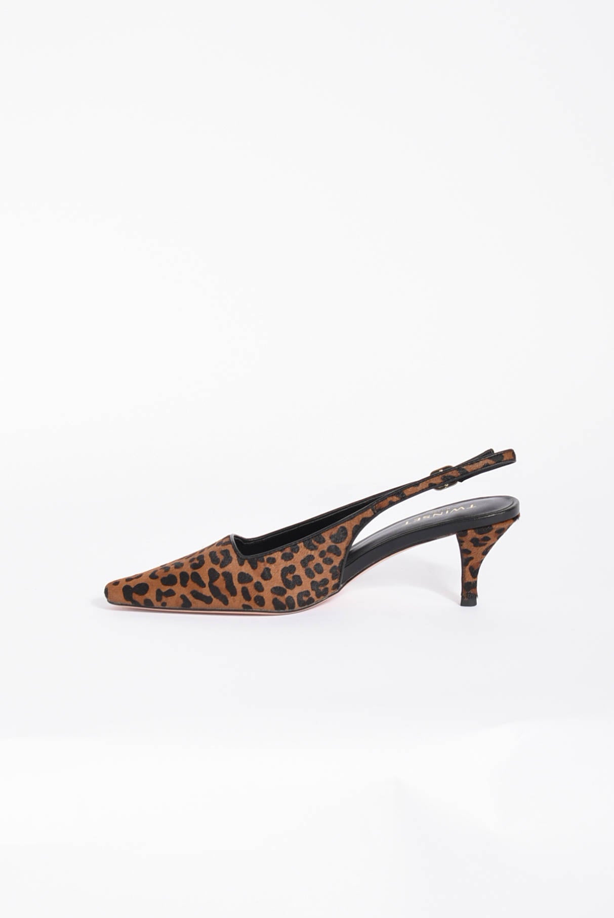 Décolleté sling back con stampa animalier