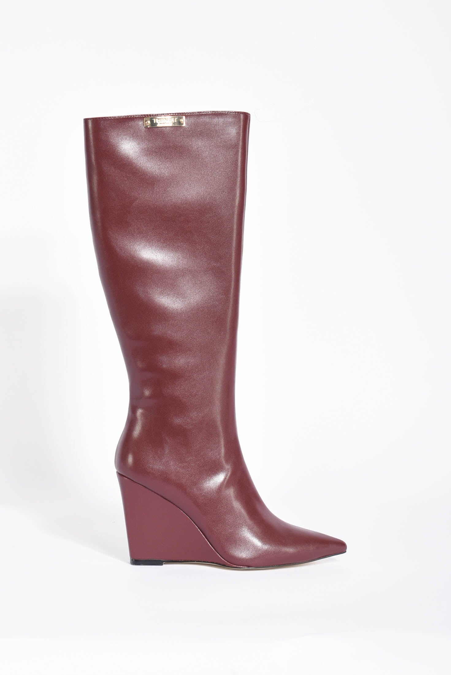 Stivali alti con zeppa