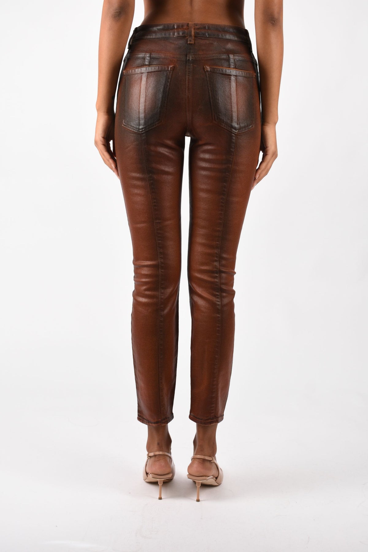 Jeans loose effetto laminato PJ26N66E2