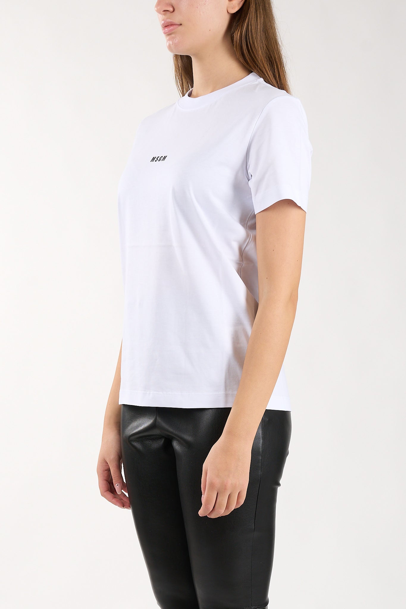 t-shirt in cotone con micro logo