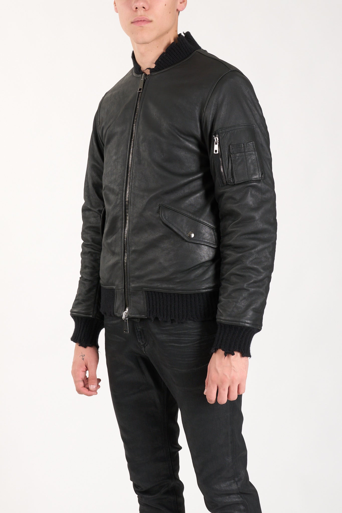 Bomber in pelle reversibile