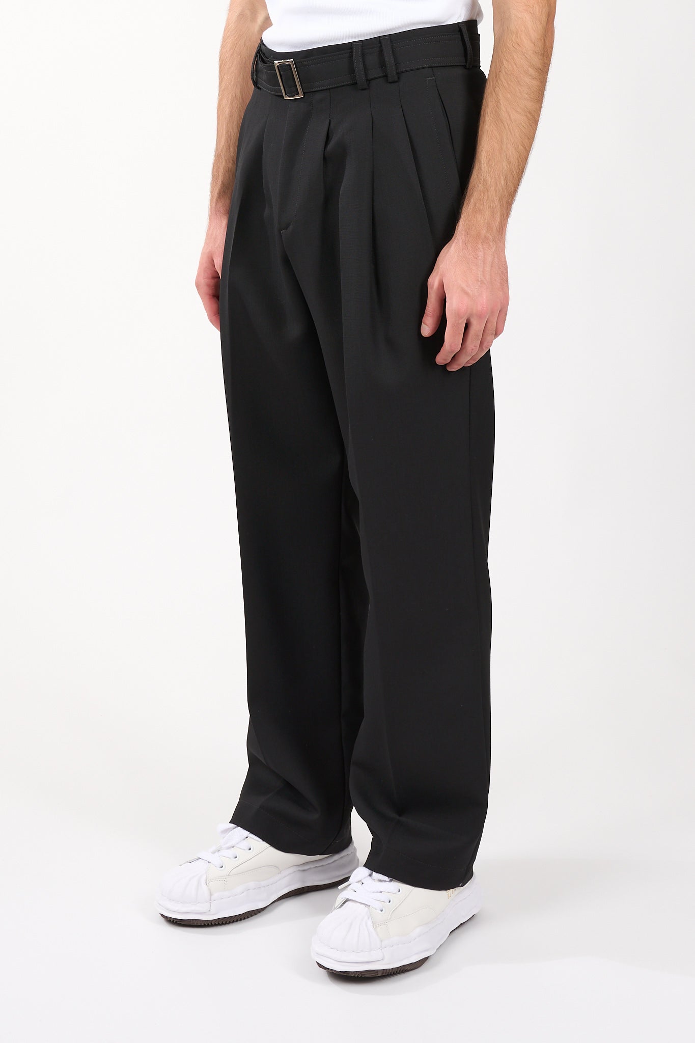 Pantaloni baggy in lana