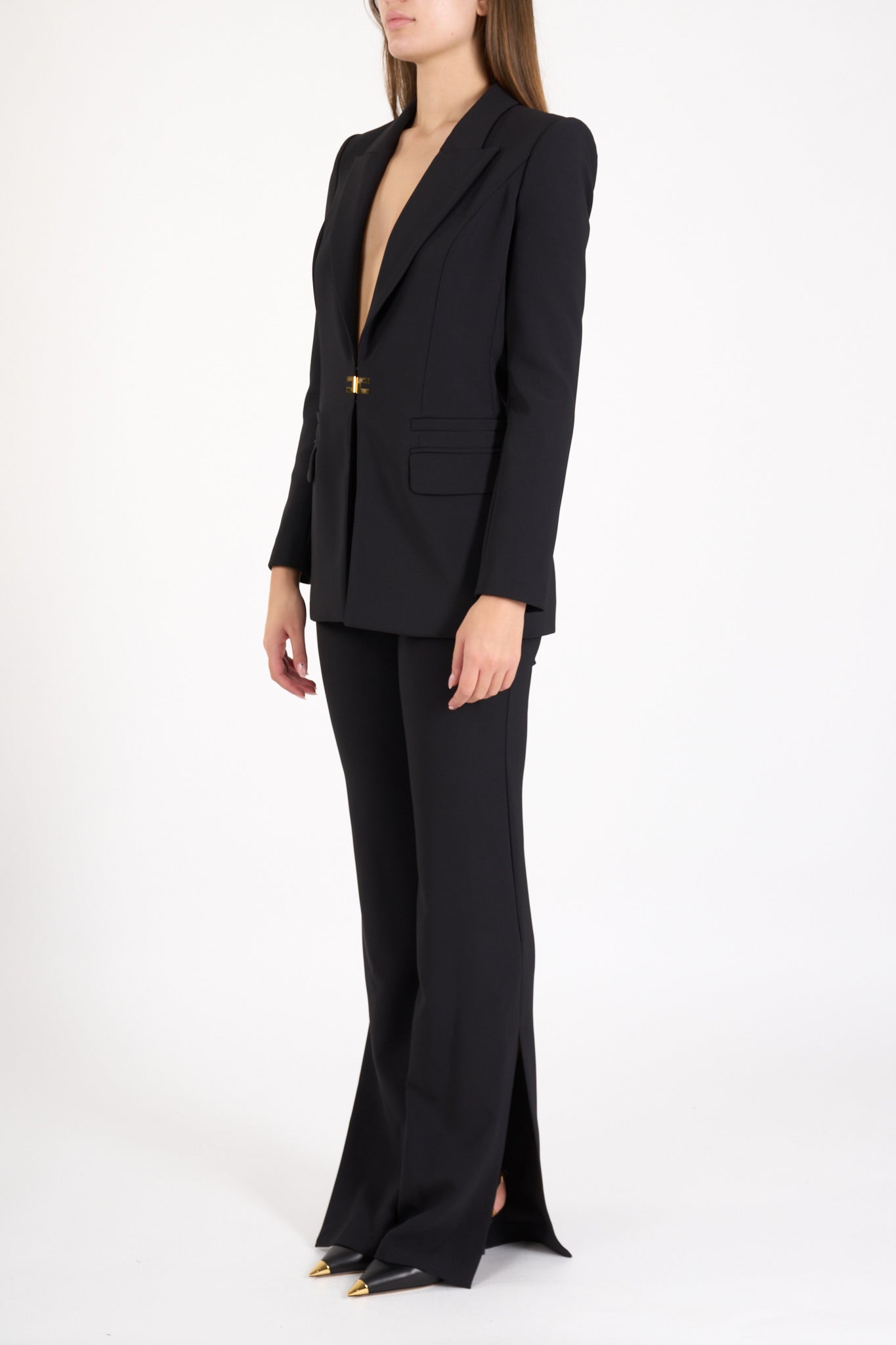 tailleur in doppio crepe stretch