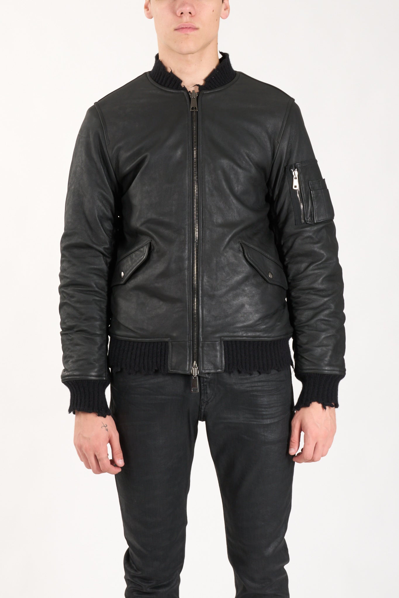 Bomber in pelle reversibile