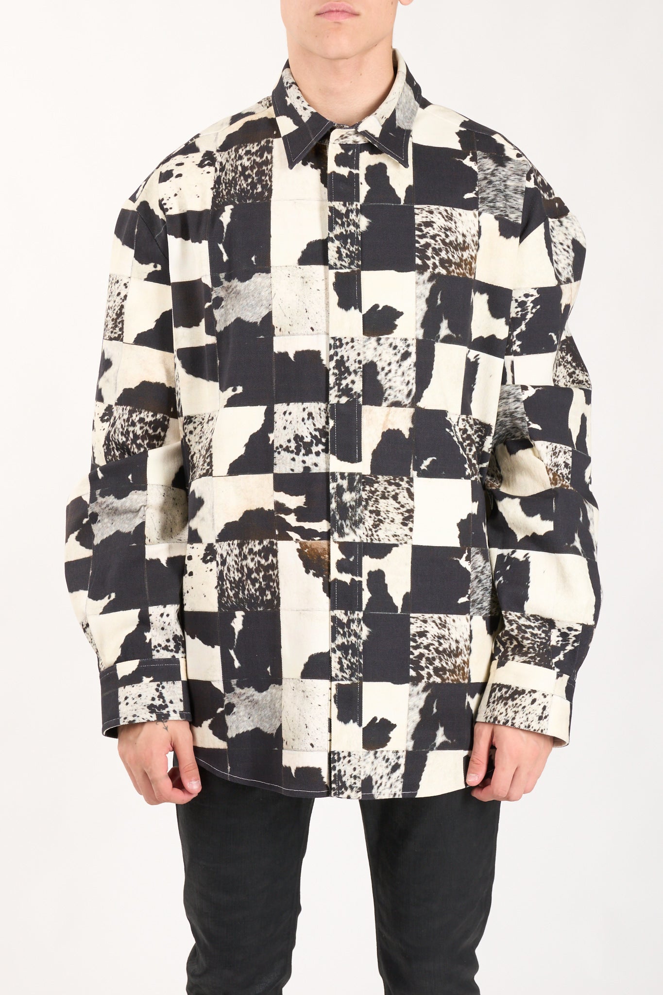 Overshirt canvas cow