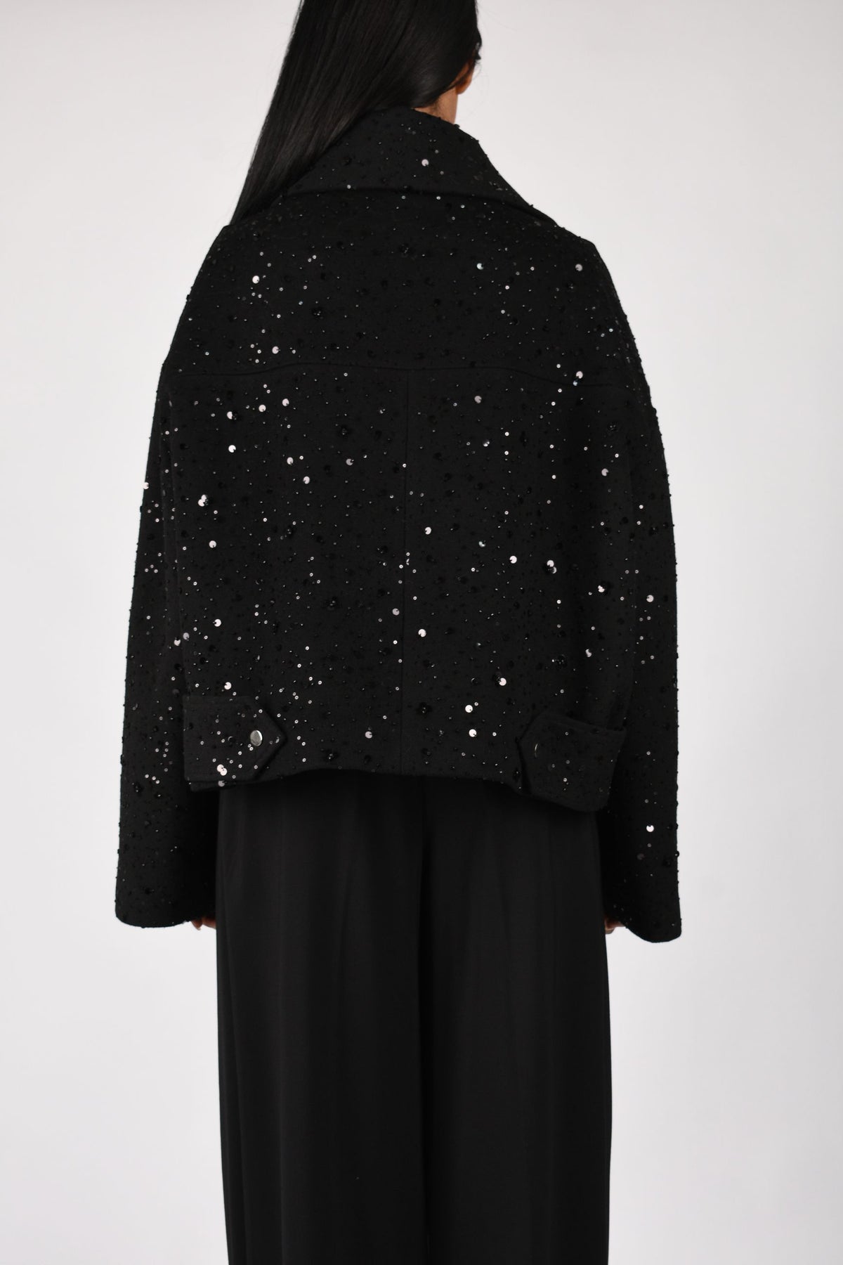 GIUBBINO IN TESSUTO CON PAILLETTES A26CEGBY5001