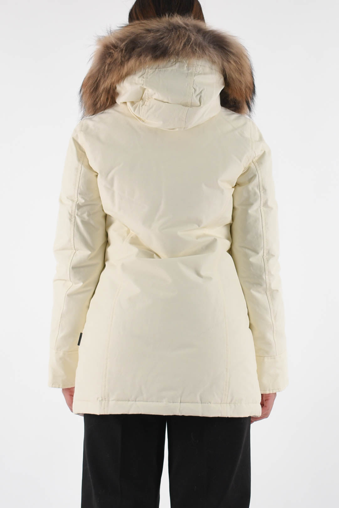 parka in ramar cloth con pelliccia removibile