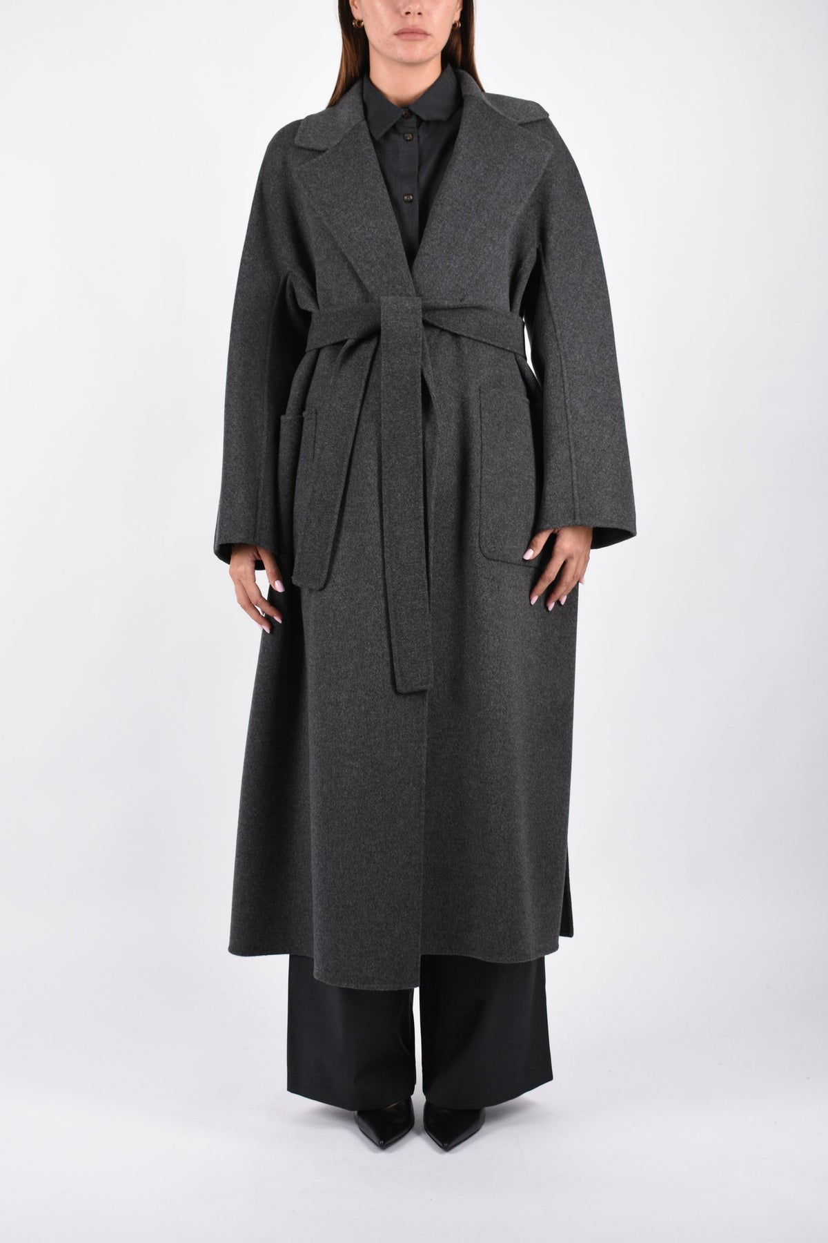 Cappotto lungo in lana double  SMMPEONIE 2629016113600