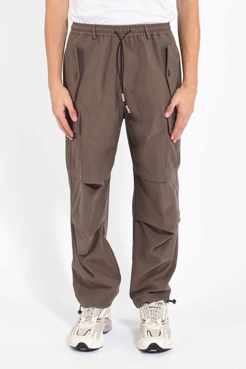 Pantaloni cargo in viscosa