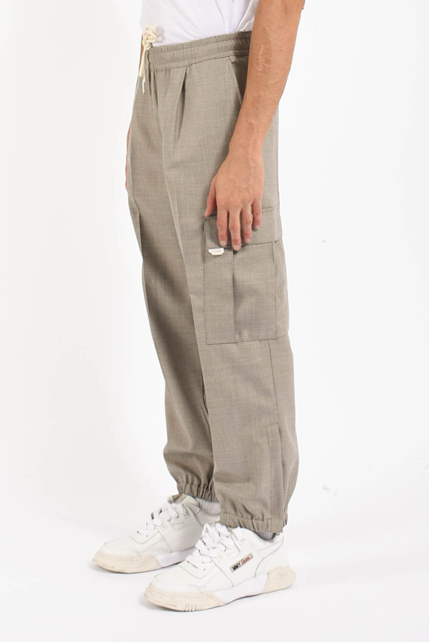 Pantaloni cargo in lana