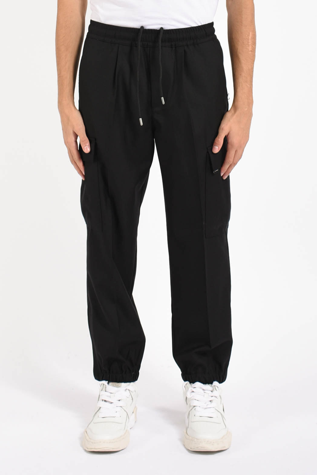 Pantaloni cargo in lana