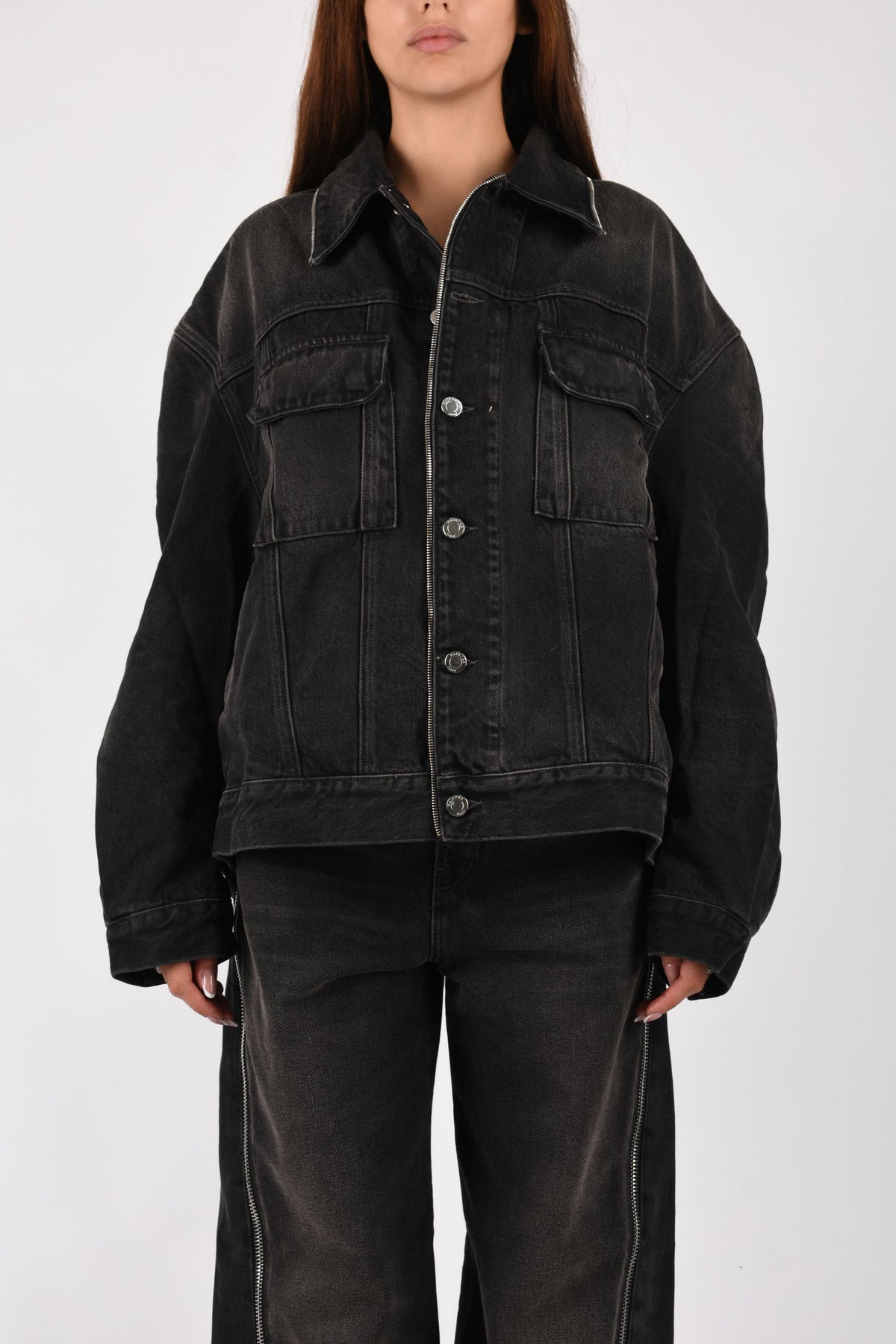 GIUBBINO IN DENIM LEGACY ZIP VINTAGE HEW09130DF119