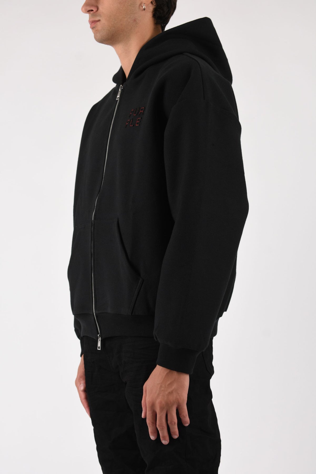 Felpa con cappuccio Split Zip Up