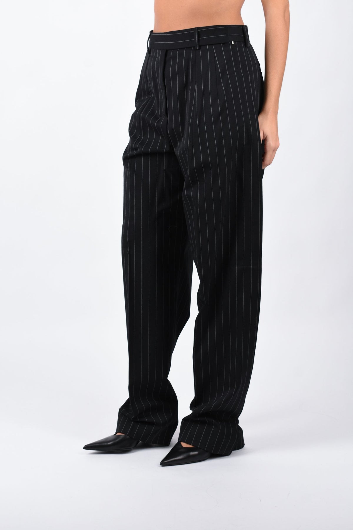Pantalone con pieghe in lana stretch EDITTA 2622136023