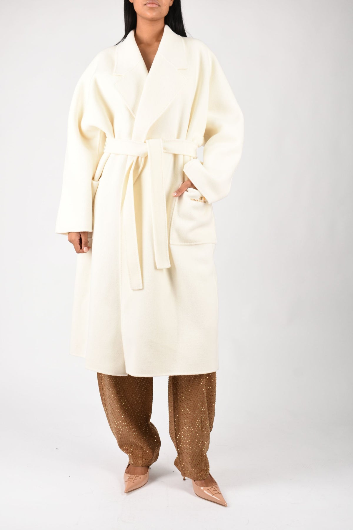 Cappotto in panno double di lana CP01D66E2