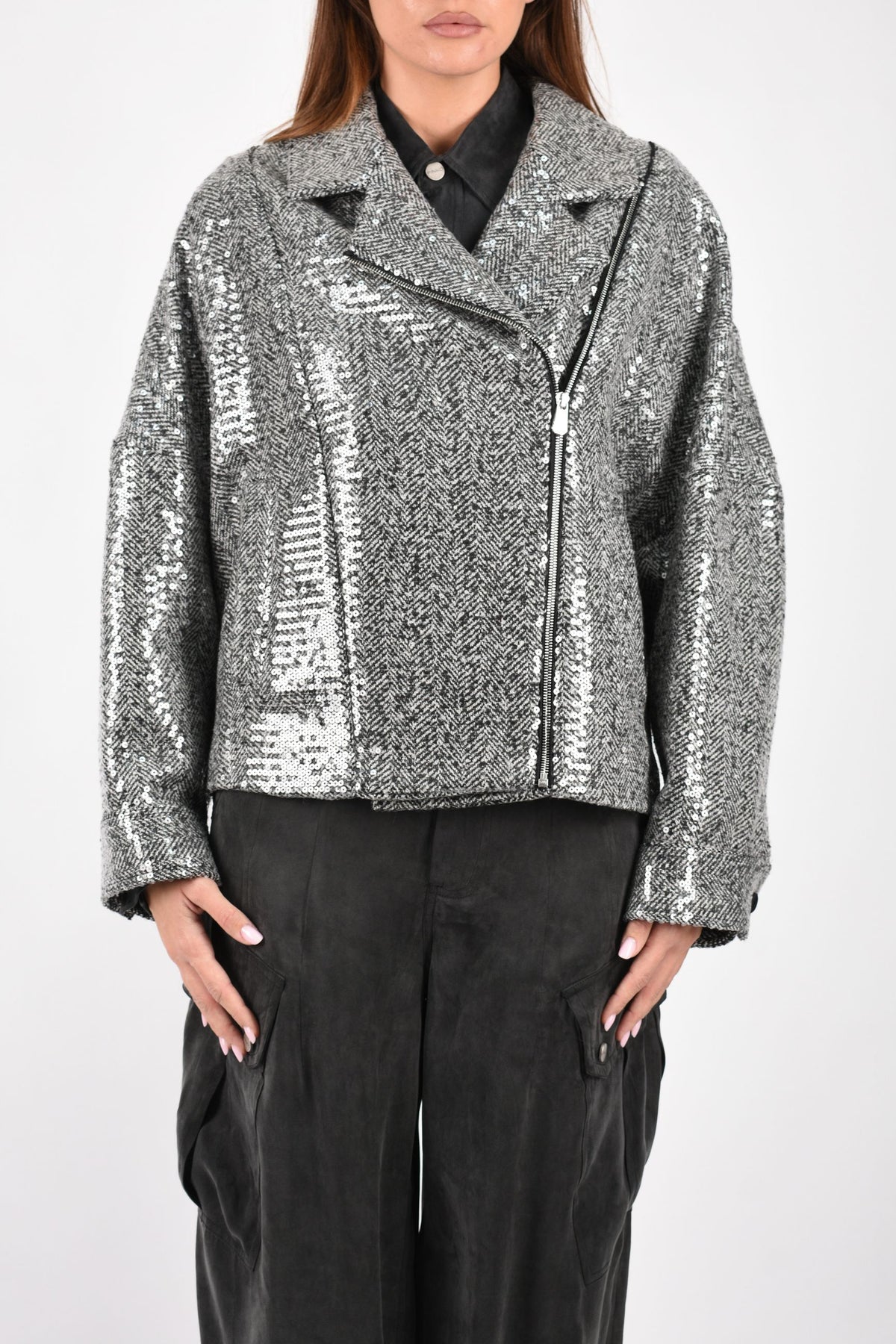Caban con paillettes 107145A2FE
