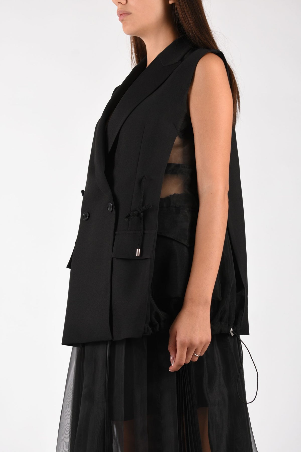 GILET CON DETTAGLIO IN ORGANZA M6IAHB
