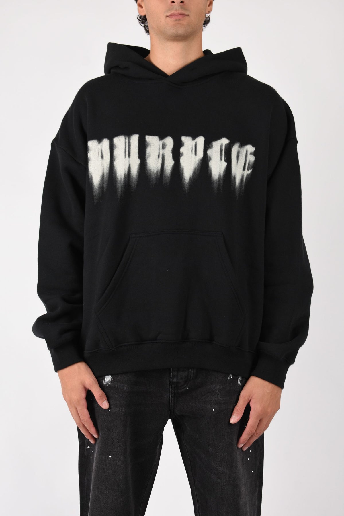Felpa con cappuccio Smudged Gothic