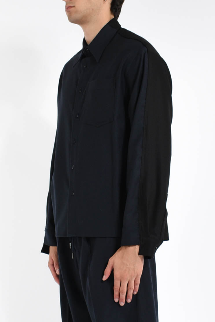 camicia in panno di lana