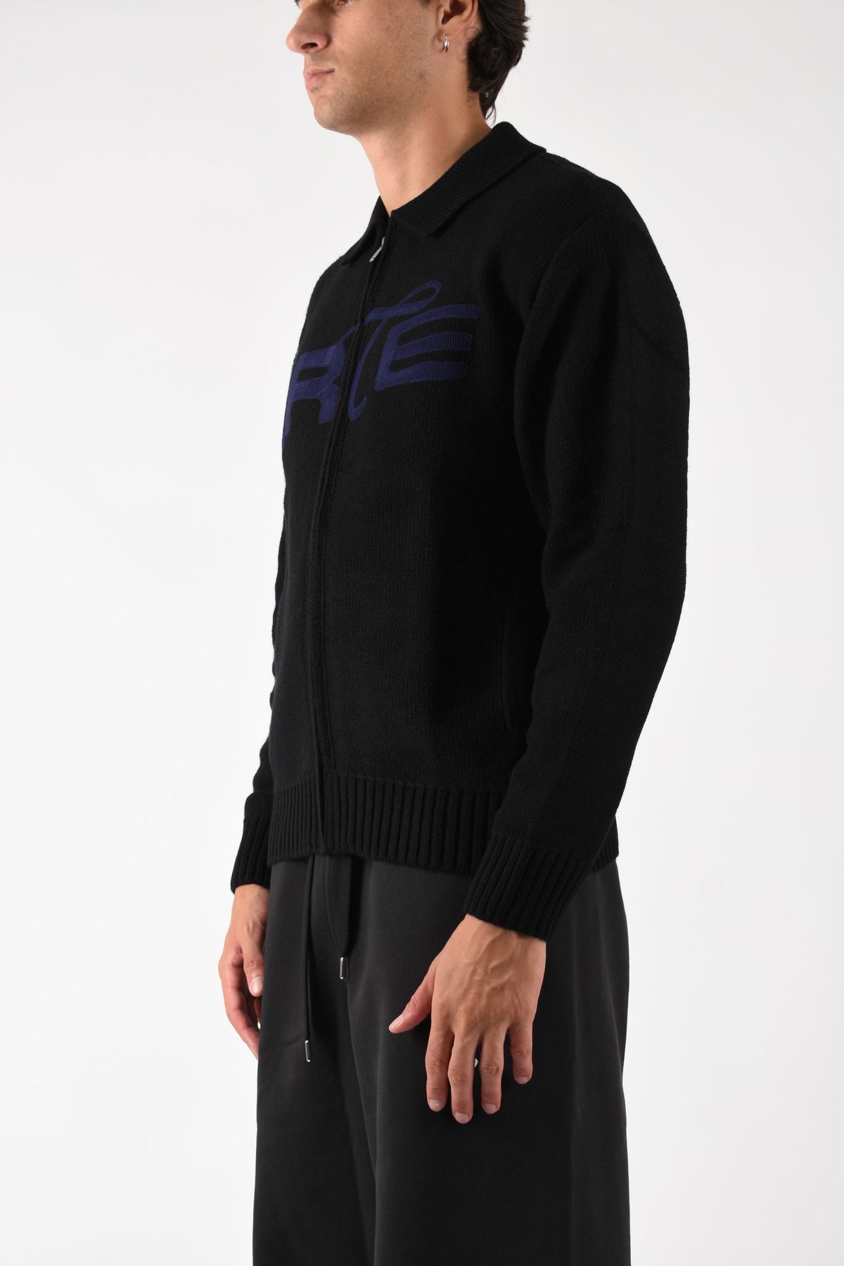 Cardigan stencil zip AW26021K