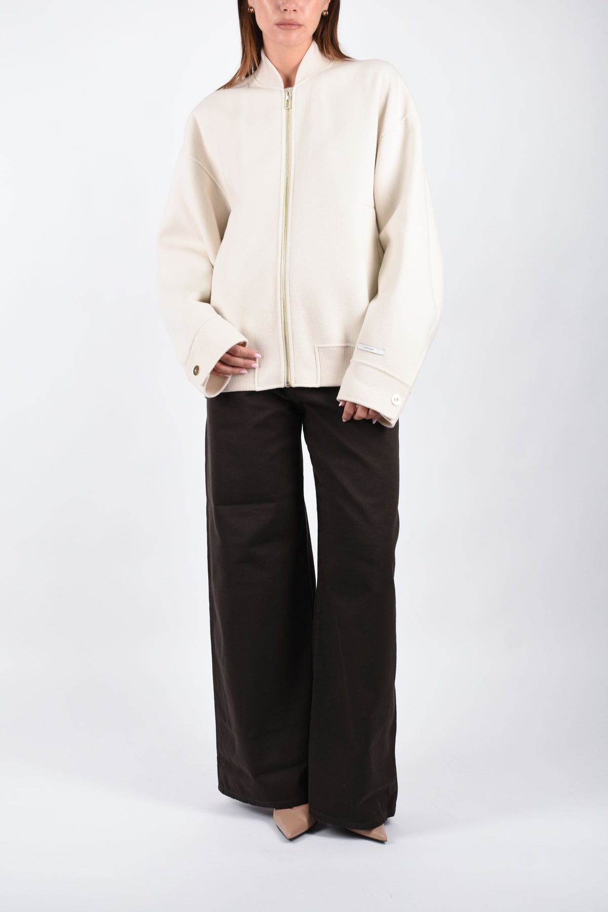 Bomber in double di pura lana ONDATA 2622086041