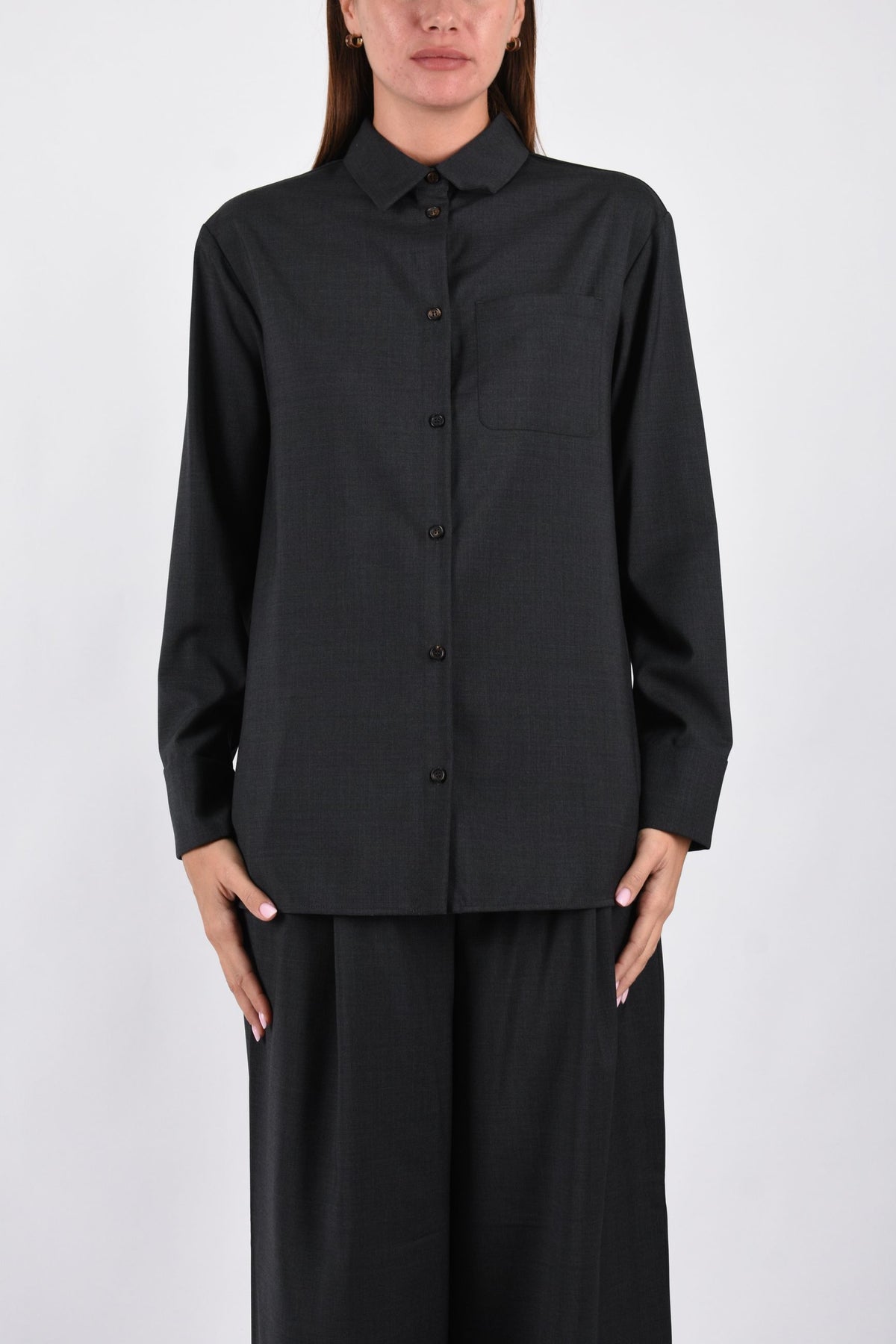 Camicia basic in tela di lana SMMOPERA 2629196061600