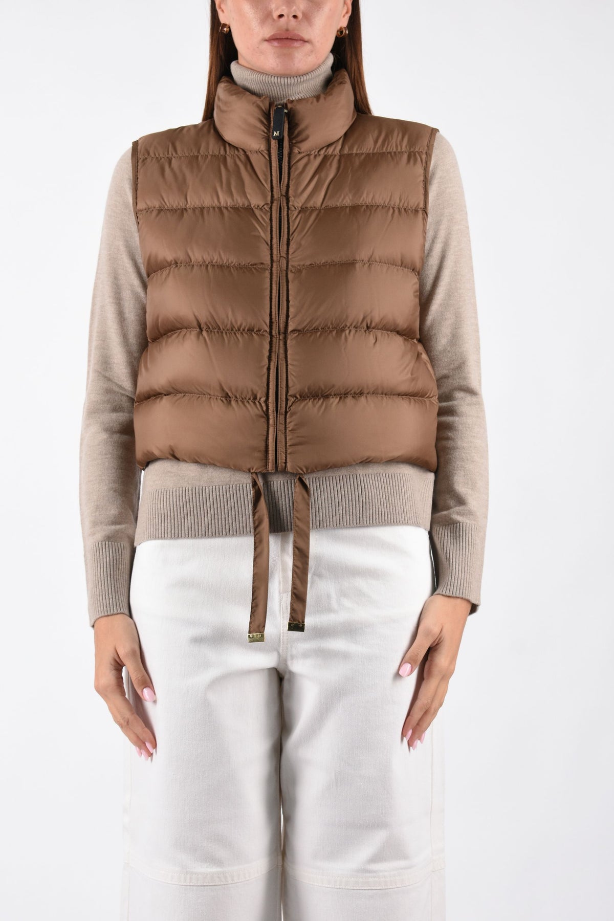 Gilet imbottito crop in tela antigoccia MTCFAVILLA 2629296044600