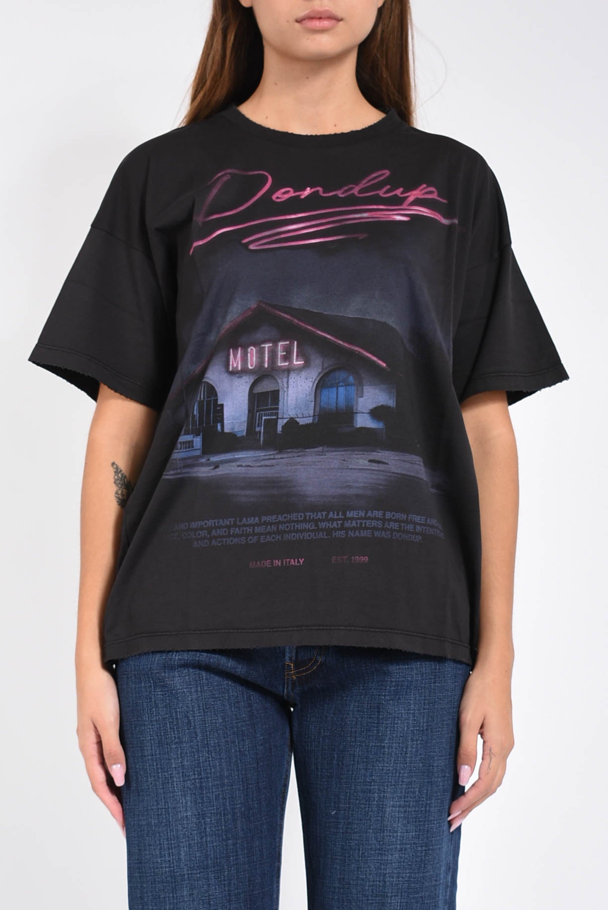 T-shirt girocollo over in jersey