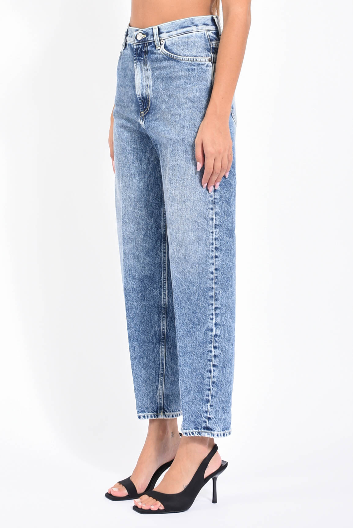 Jeans Bessie loose in denim fisso