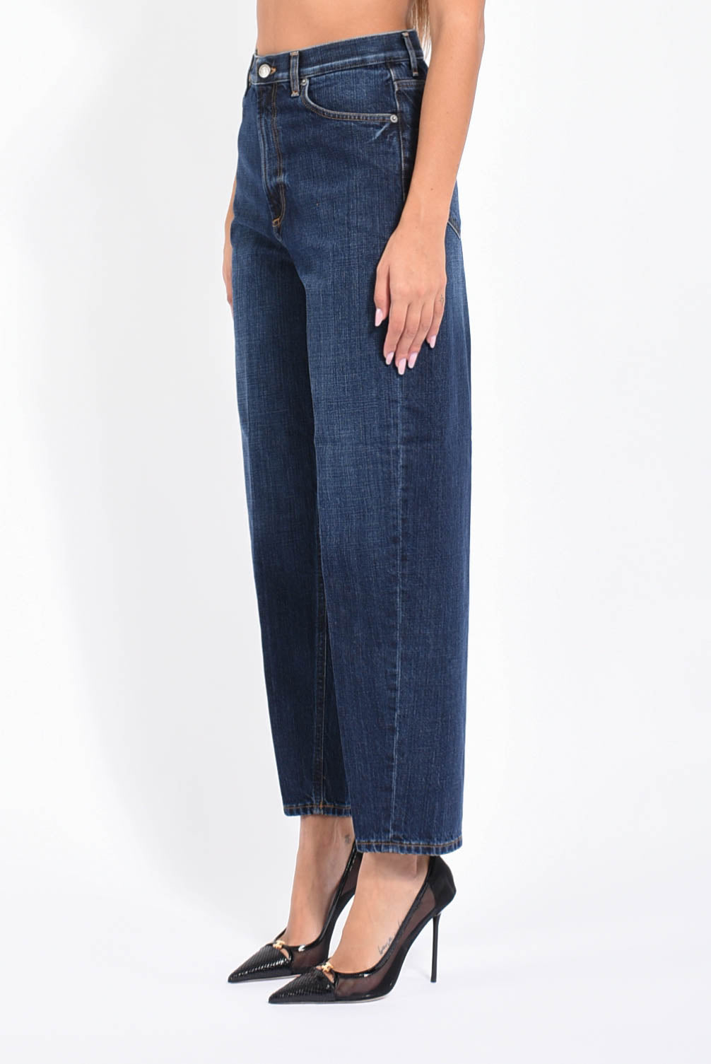 Jeans Bessie loose in denim fisso