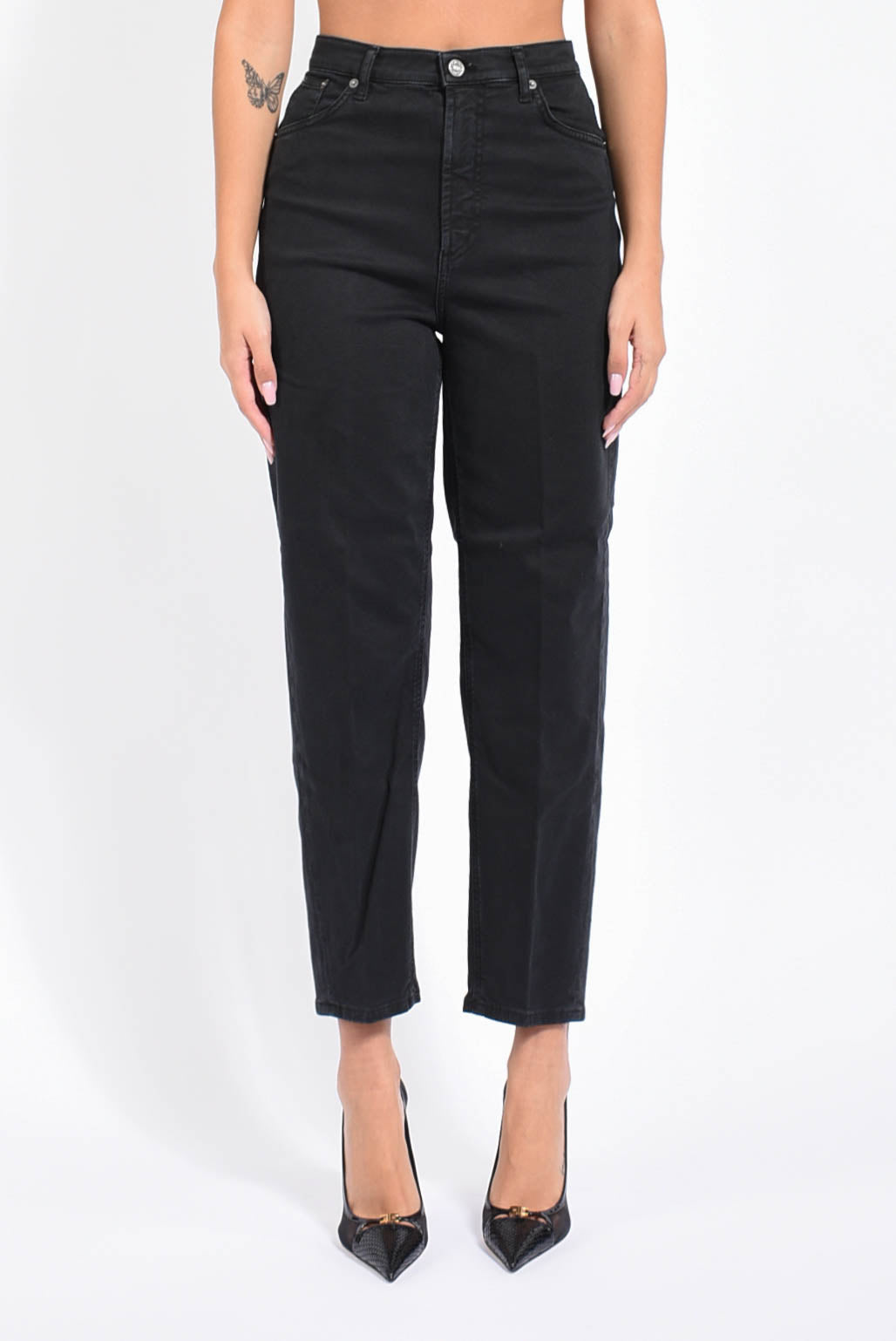 Jeans Bessie loose in denim fisso