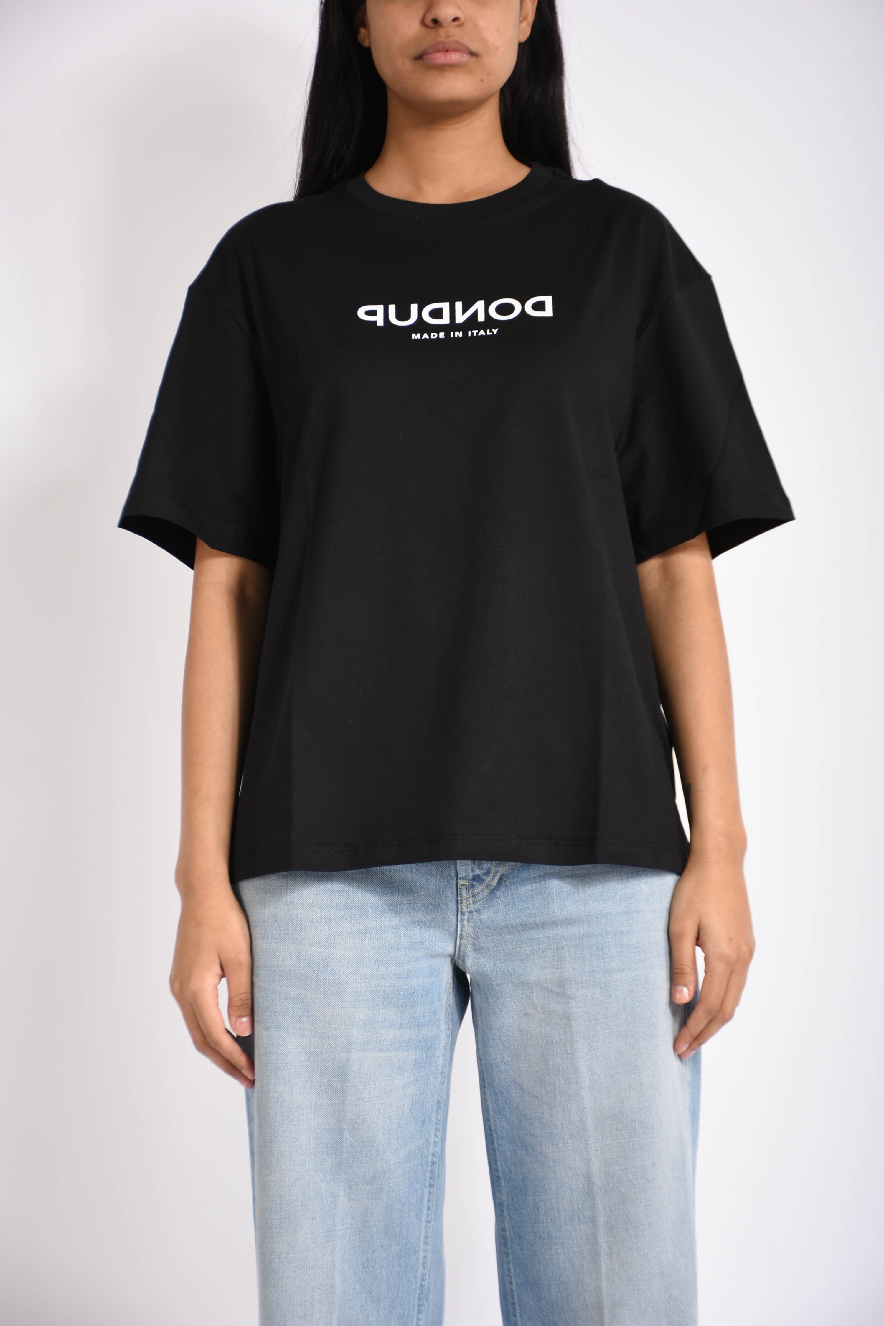 t-shirt girocollo in jersey