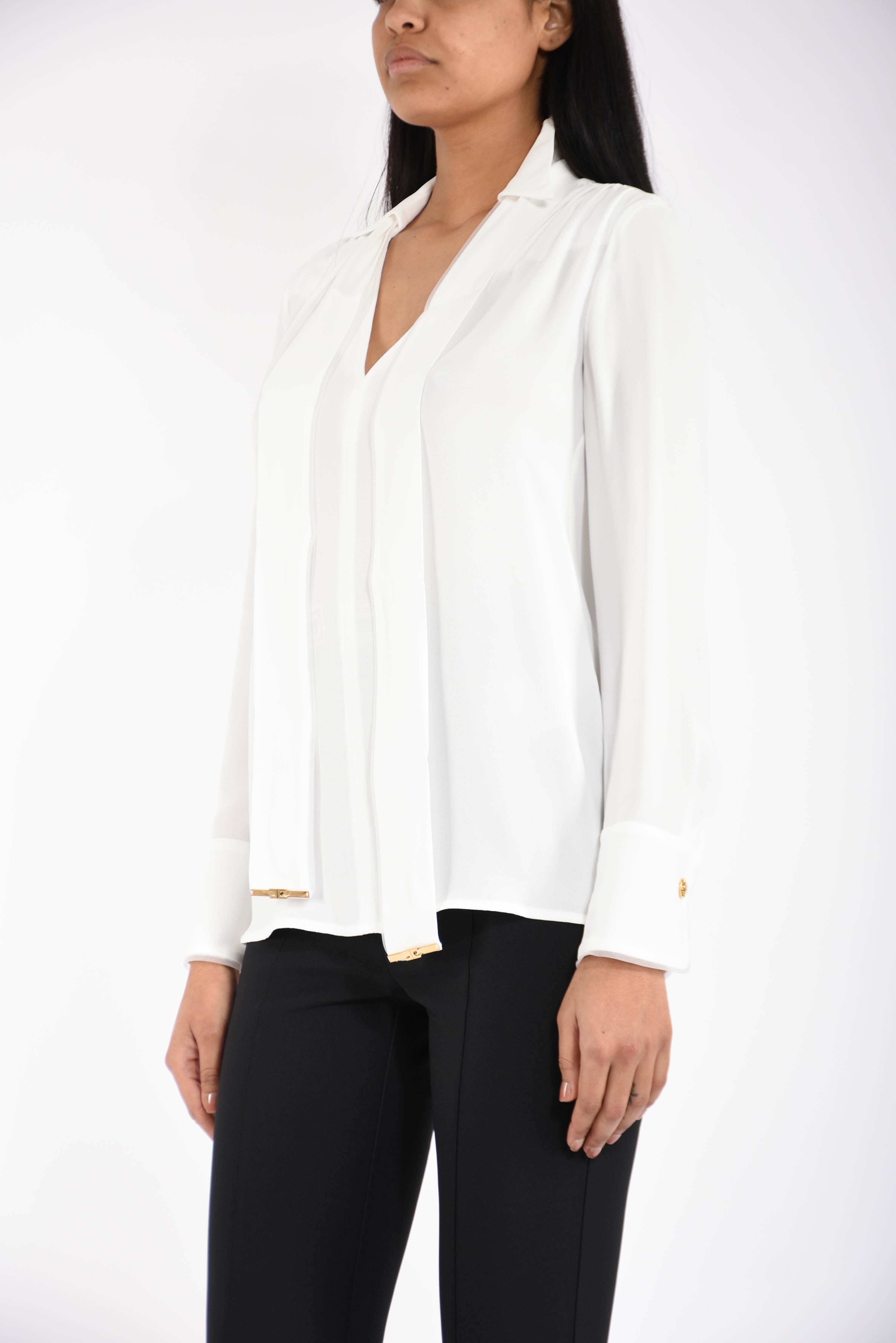 Camicia in georgette di viscosa con fusciacca