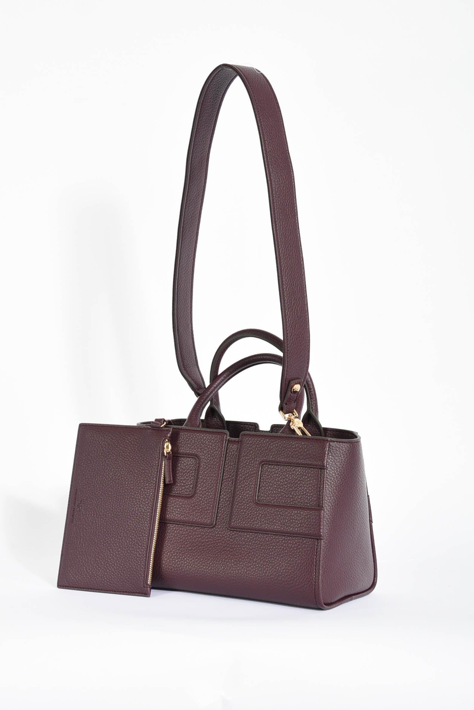 borsa shopper con maxi logo