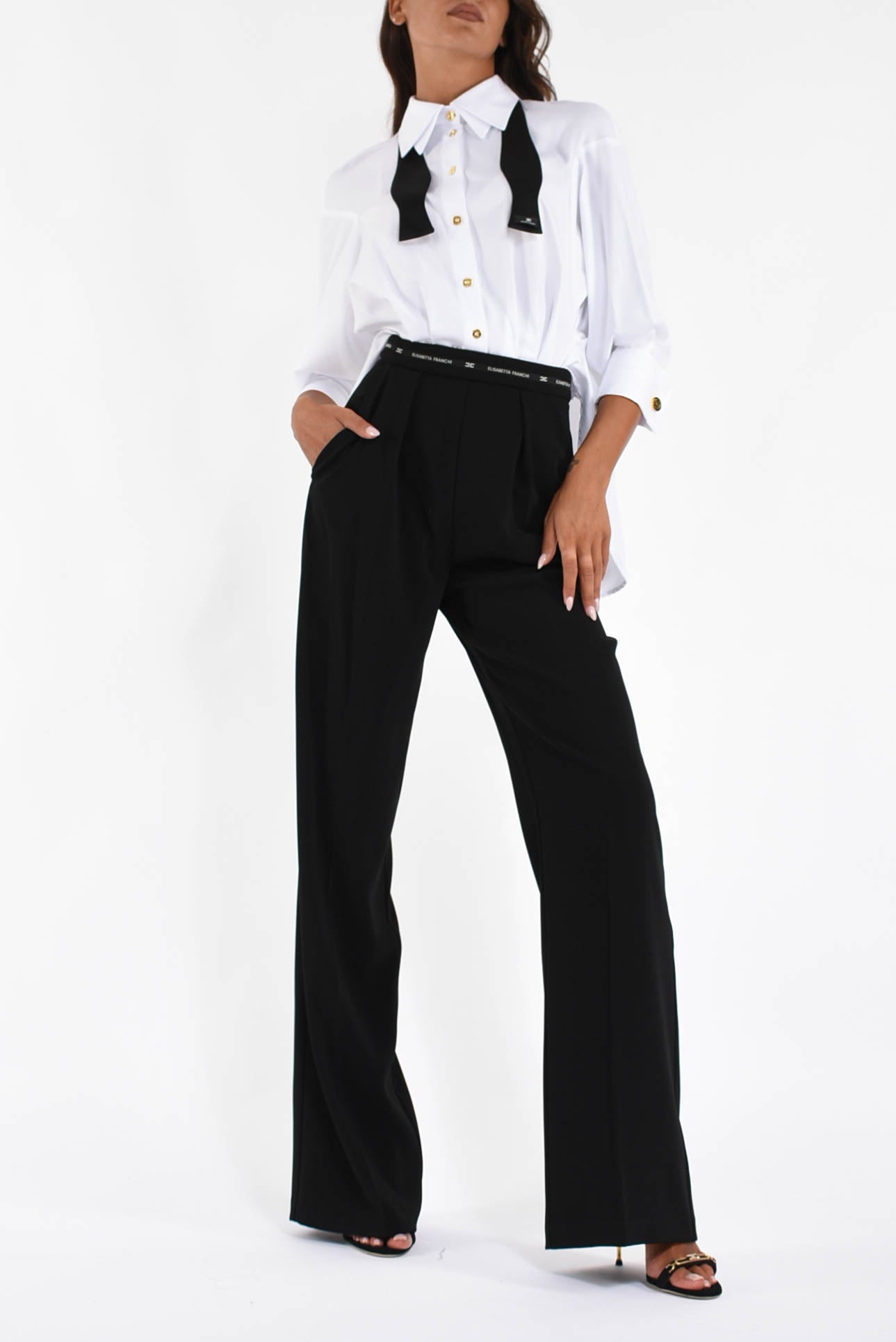 Tuta in popeline e crêpe leggero