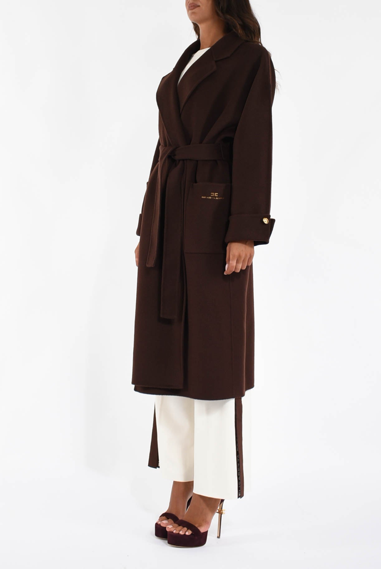 Cappotto in panno di misto lana double