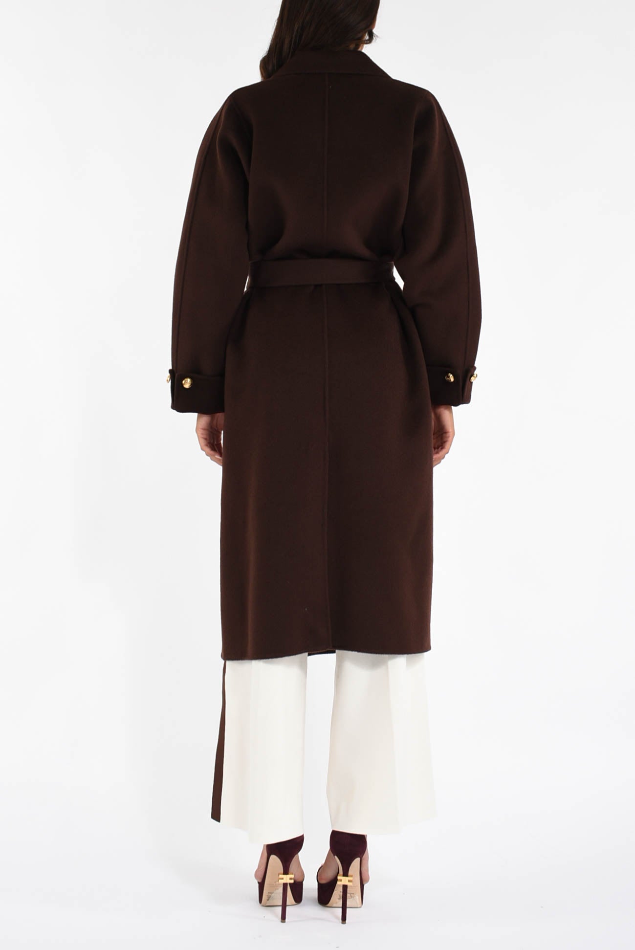 Cappotto in panno di misto lana double