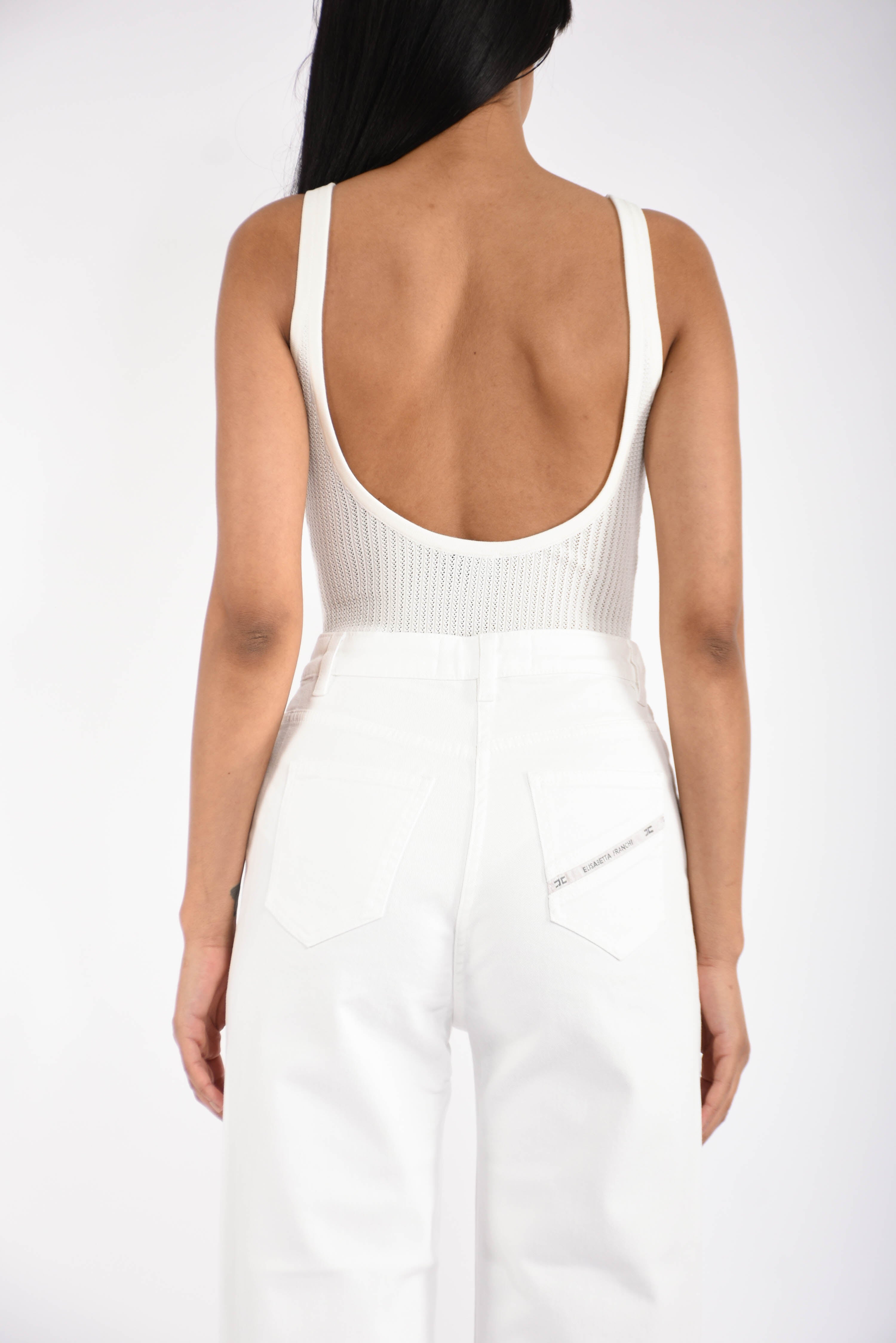 Body in maglia con logo stampato