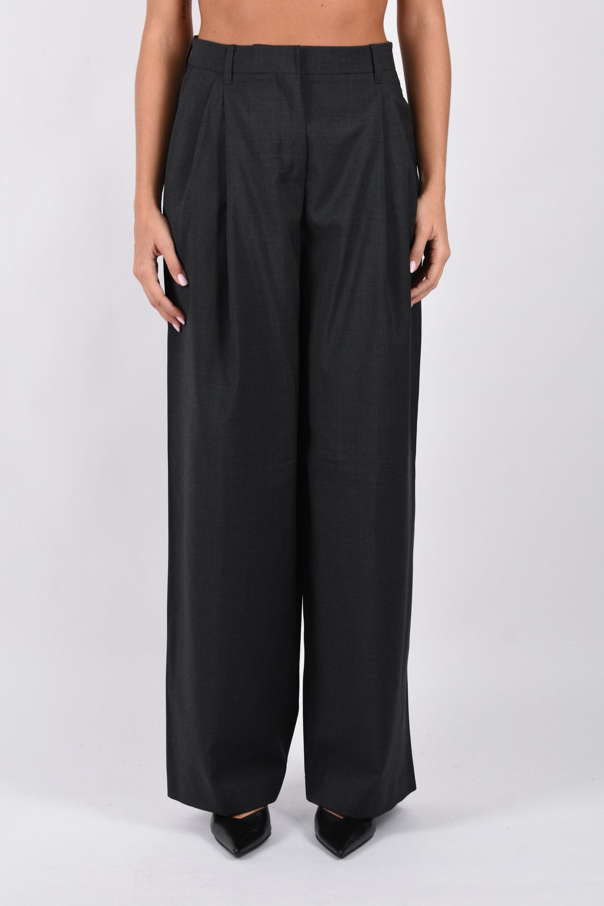 Pantalone palazzo in tela di lana SMMTARO 2629136091600