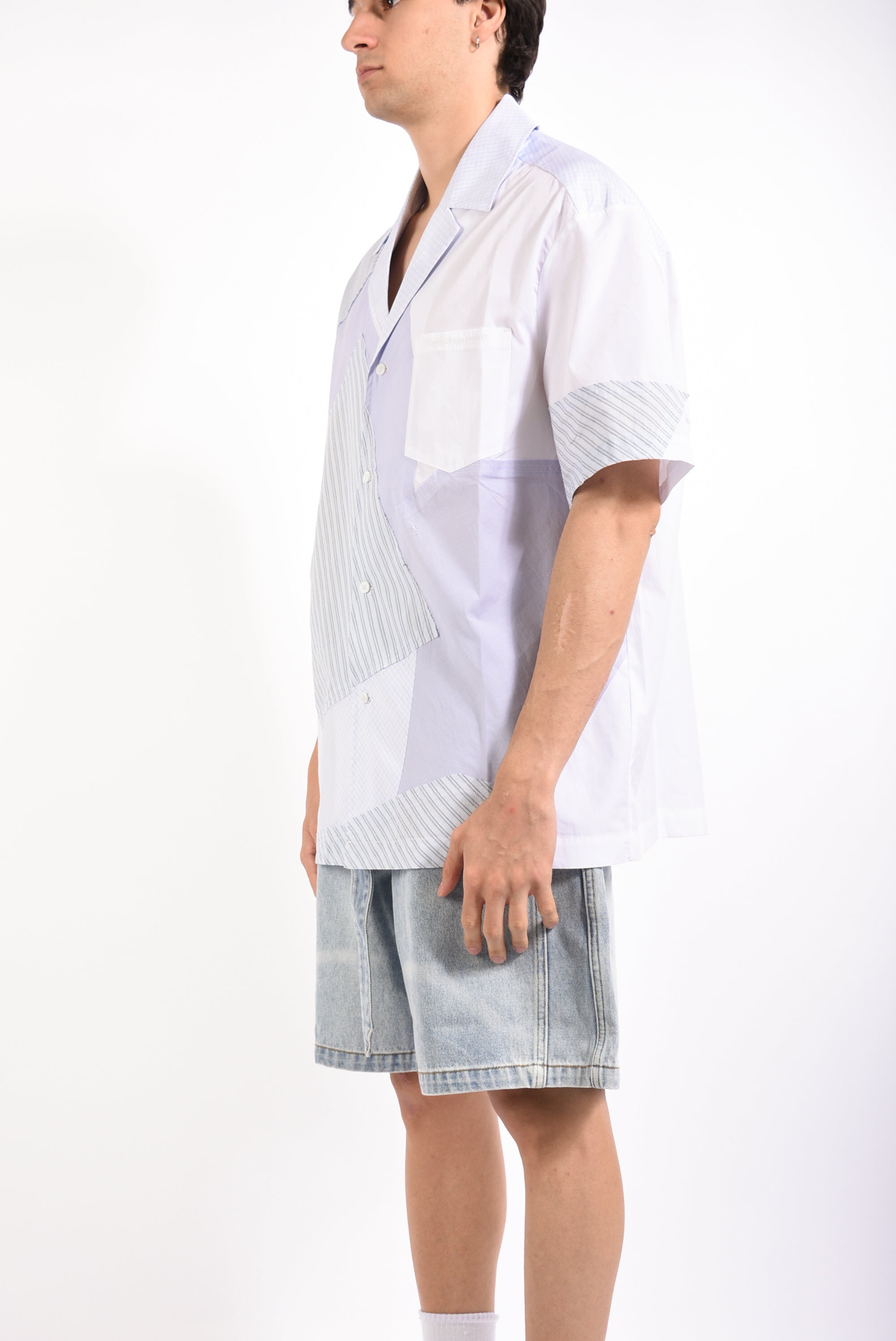 camicia in cotone patchwork