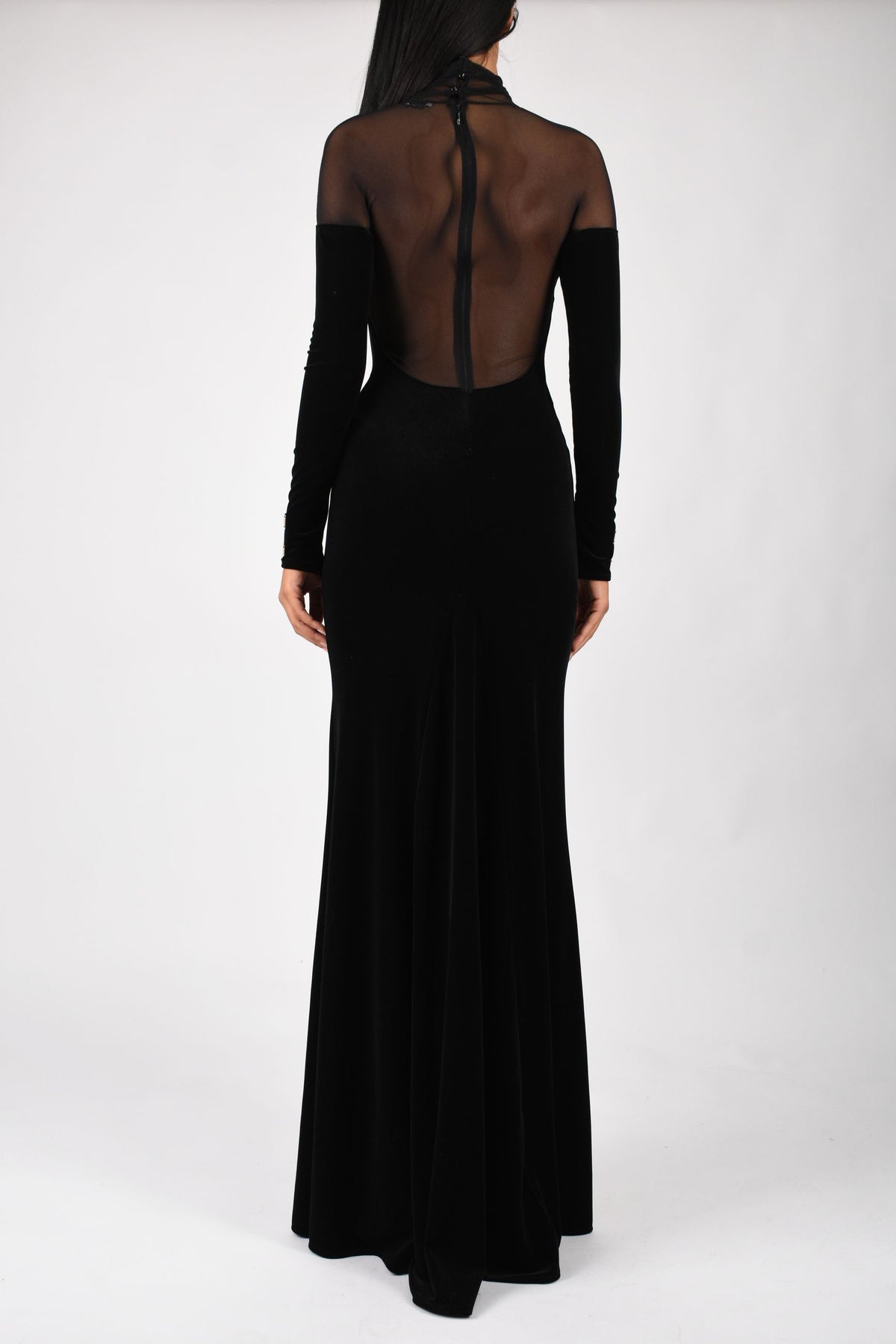 Abito Lungo Red Carpet in velluto e tulle ABR2967E2