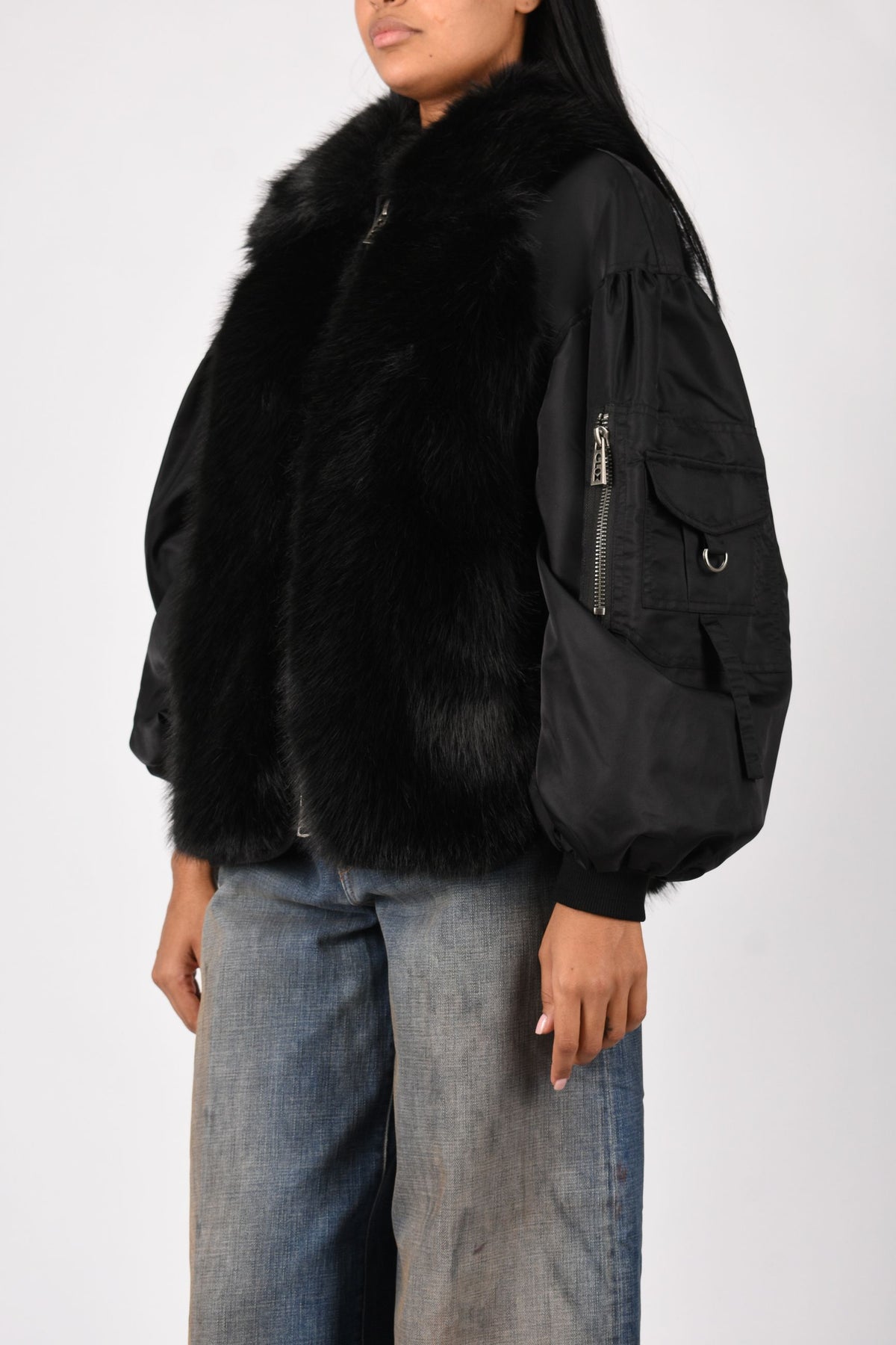 GIUBBINO in nylon ed ecofur SG510