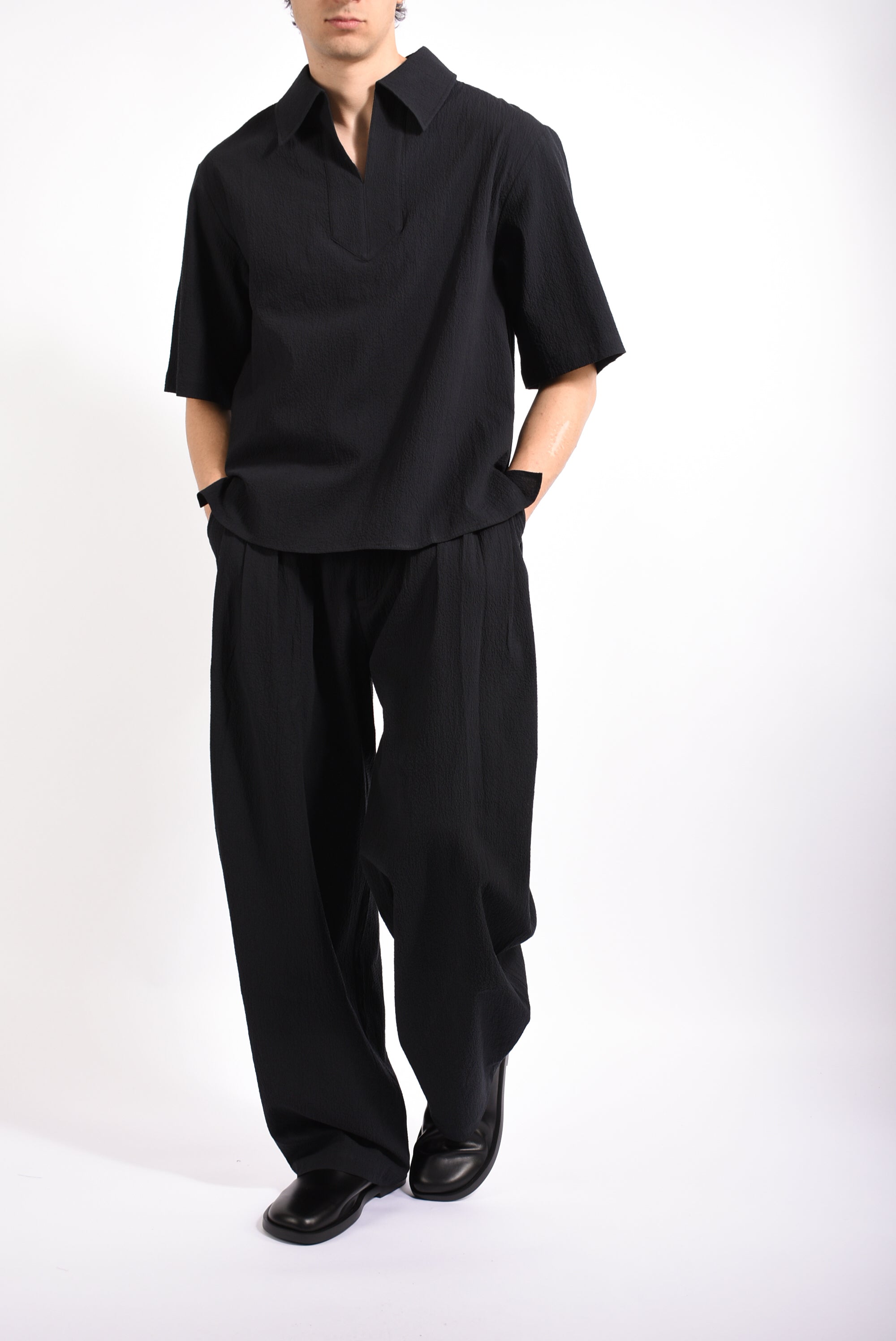 Polo camicia in crepe