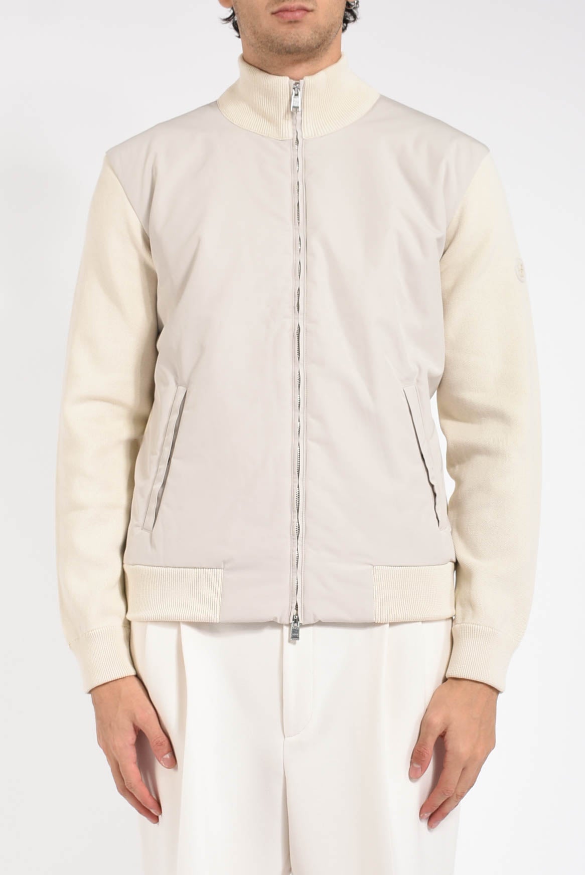 Giubbino ibrido con logo