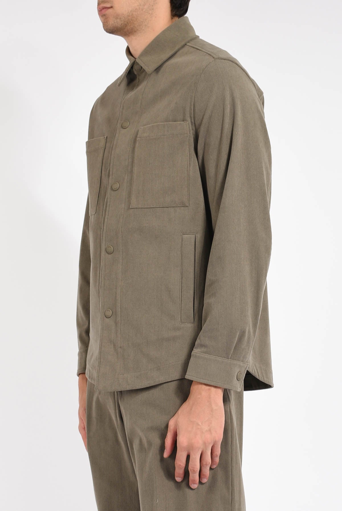 Overshirt in velluto a coste