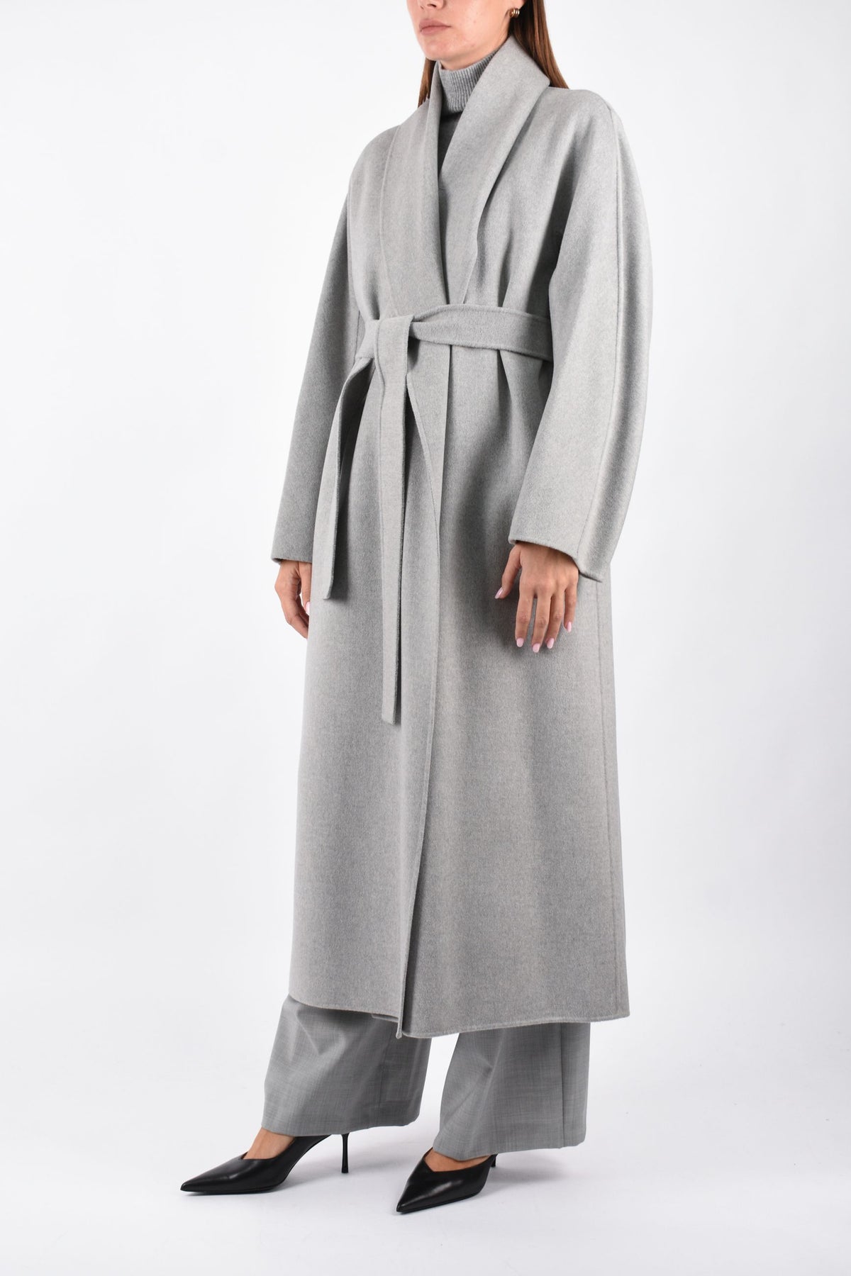 Cappotto a vestaglia in lana double SMMANNA 2629016043600