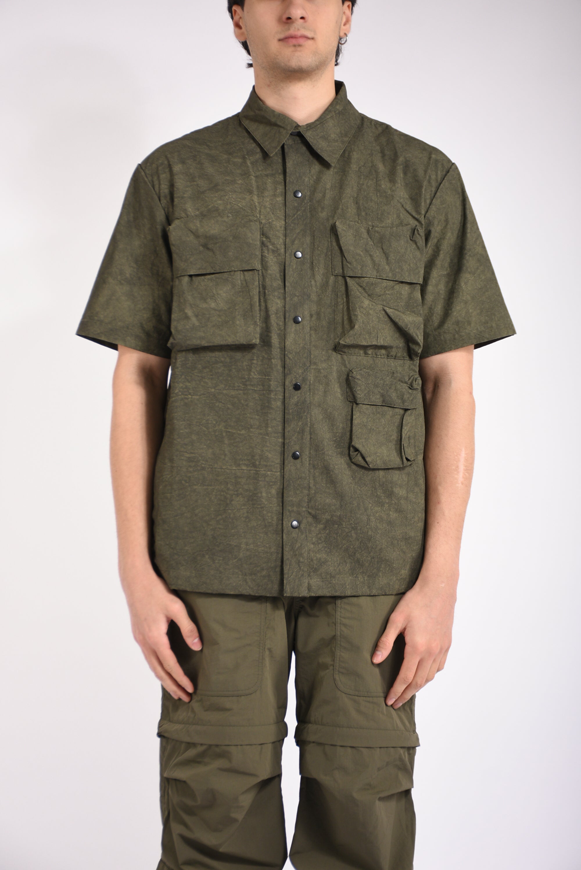 Camicia cargo in cotone